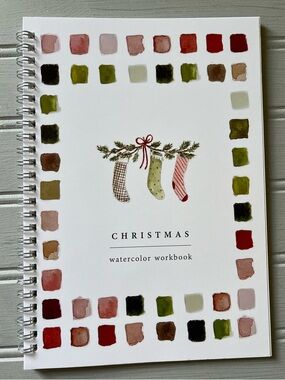Christmas Watercolor Workbook Festive Beginner 12 Sketches To Paint Creative New